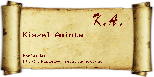 Kiszel Aminta névjegykártya